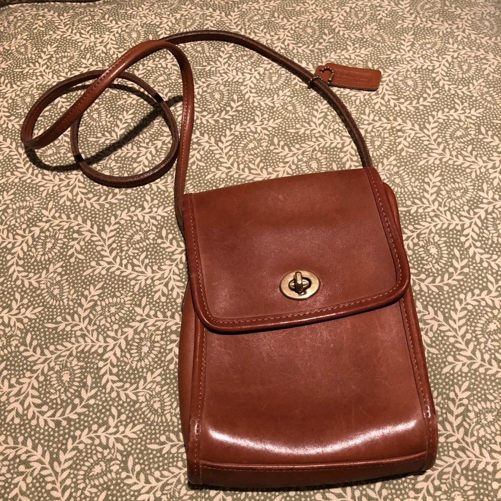 Vintage Tan Coach Small Crossbody